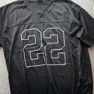 Cotton On Black Mesh Tee with White Number